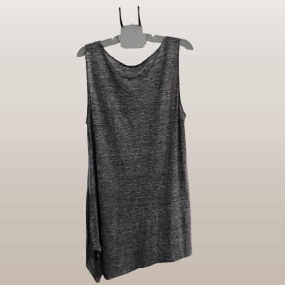 EILEEN FISHER 100% Org. Linen Dress Heathered Grey Large - Picture 2 of 4